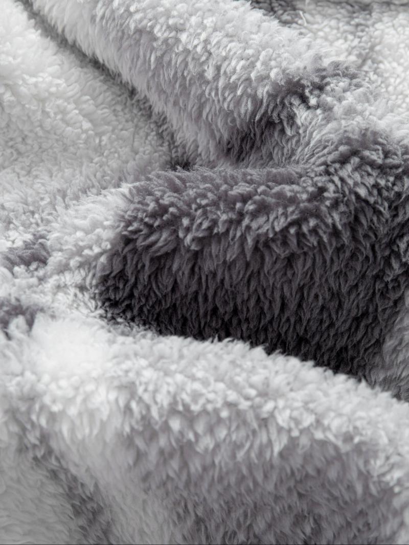 Men's Plaid Button Front Jacket Coat, Casual Warm Fleece Outerwear, Long Sleeve Lapel Design, Ideal for Daily Wear & Outdoor Activities