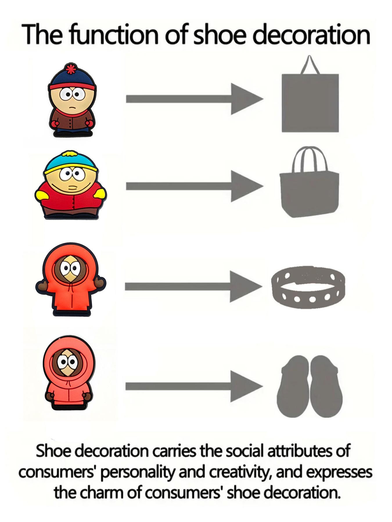 30pcs Cartoon Shoe Charms For Bubble Slides Clogs Sandals,PVC Shoe Decorations Accessories Buckle For Christmas Birthday Gifts