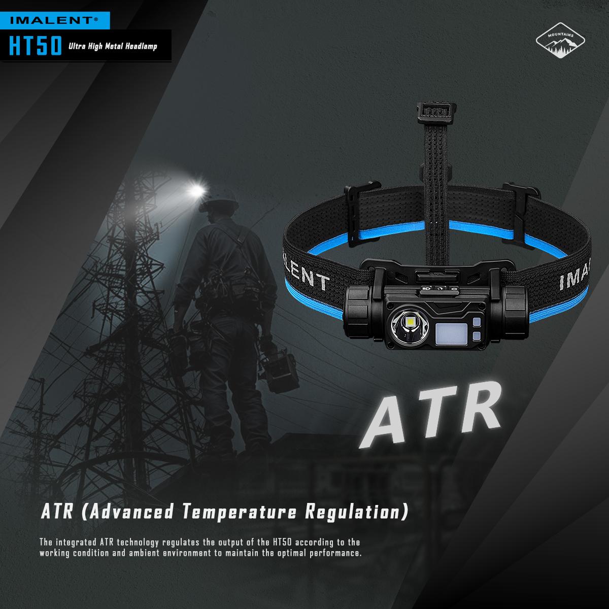 IMALENT HT50 Headlamp 3000 Lumen Led Rechargeable Flashlight, Super Bright Head Lamp with Red White Light for Camping, Outdoor, Running and Hiking