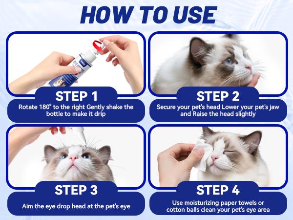 Wellix PET Dog Eye Drops, Eye Drops for Dogs&Cats, Dog Eye Infection Treatment to Soothe Eye Allergy, Soothe Dry Eyes Pink Eyes, Dog Tear Stain Cleaner-60ml