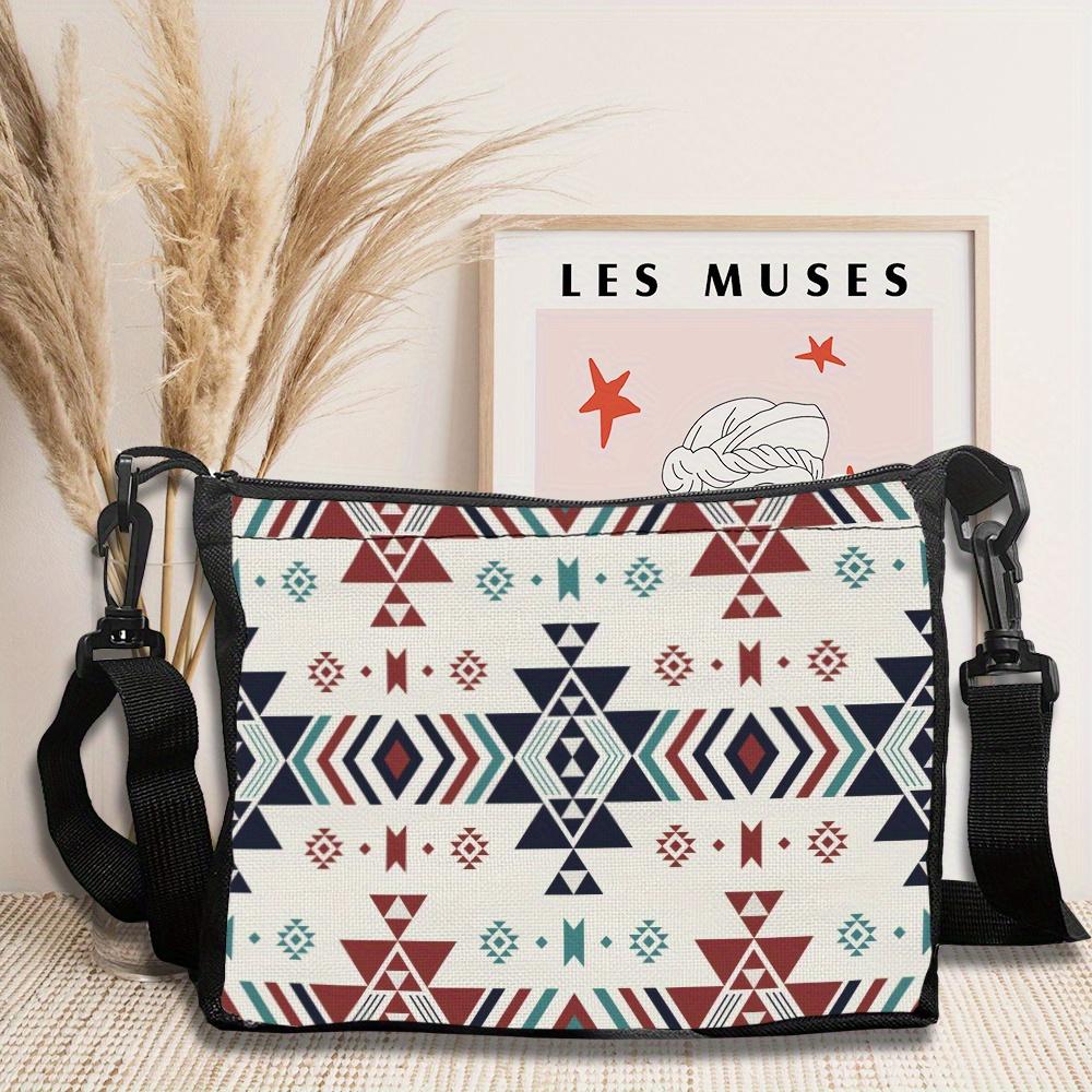 Southwest - Navajo-Navajo Geometric Tote Bag Crossbody Bag, Stylish Shoulder Bag, Daily Light Commuter Bag 6.17