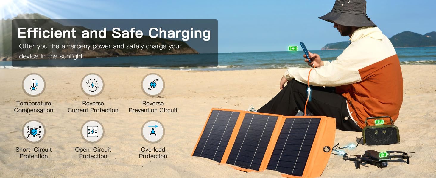 30W Portable Solar Panel Charger with 10000mAh Battery | Foldable Solar Power Bank for Camping, Hiking & Outdoor Trips | Outdoor Solar Panel USB-C Fast Charging for iPhone, Samsung & Tablets 30W Portable Solar Panel Charger with 10000mAh Battery | Foldable Solar Power Bank for Camping, Hiking & Outdoor Trips | Outdoor Solar Panel USB-C Fast Charging for iPhone, Samsung & Tablets