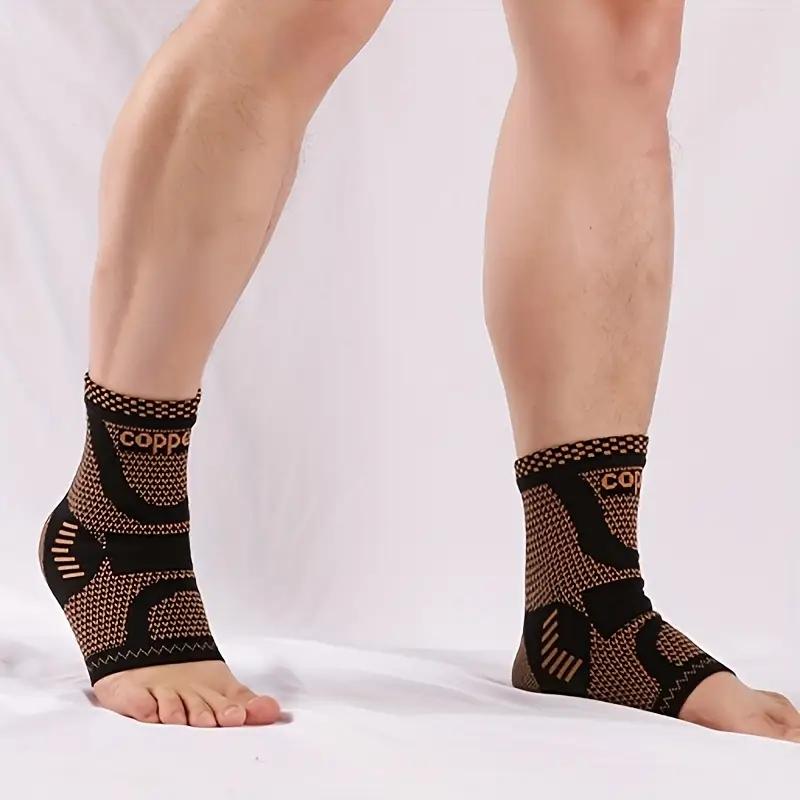 2pcs Neutral Copper Ankle Support Socks, Compression Support, Ankle Stabilizing Socks, Suitable for Sports, Day and Night Use, Foot Protection