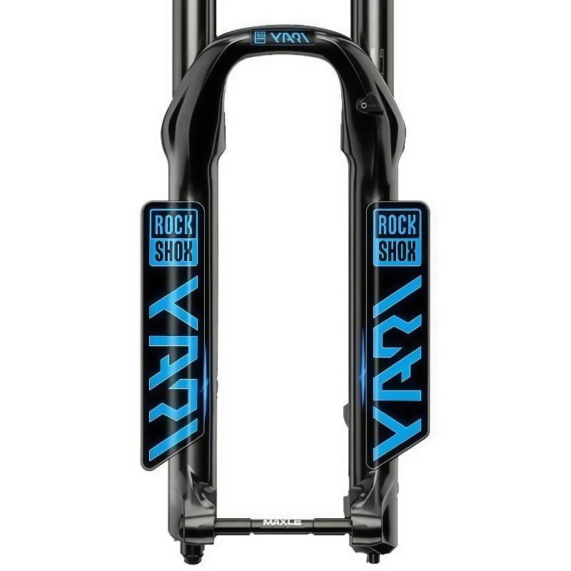 2D Flat Motorcycle Sticker Set of 3 Rockshox Bike Fork Stickers - Mountain Bike Fork Decals, Durable Bike Accessories, Stylish