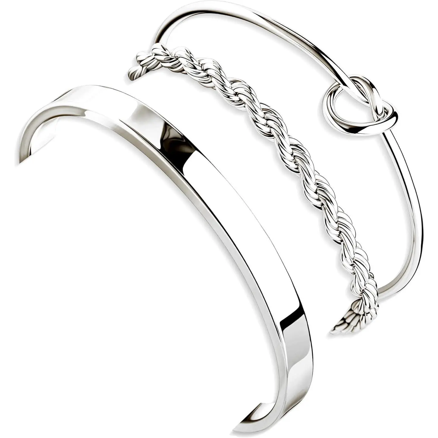 925 Sterling Silver Bracelets for Women Stack, Trendy Tennis Bangle Cuff Jewelry Set 14K Gold Plated, Adjustable Bracelet Set for Wrist Essentials, Women Fashion Watch Band Acecessories