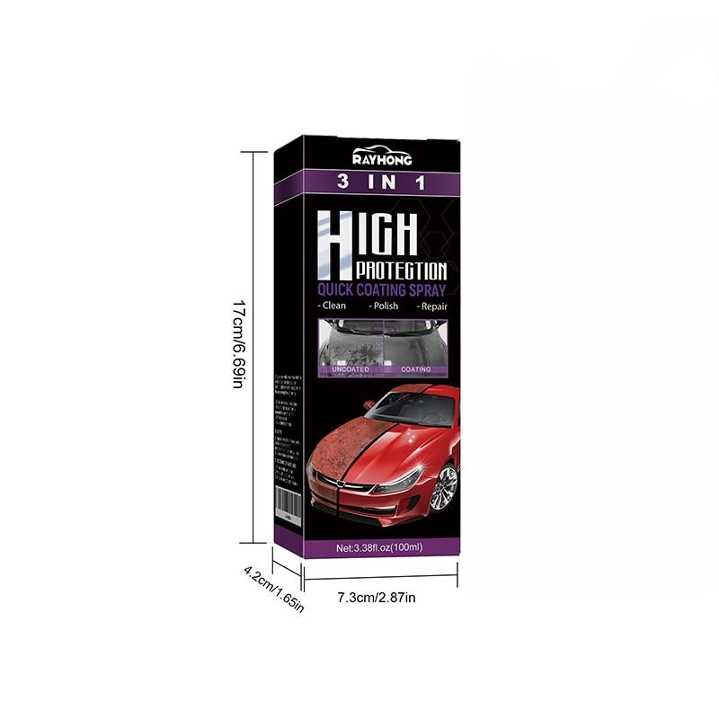 3 In 1 Car Ceramic Coating Spray 100ml Polishing Spraying Wax Polishing Paint Coating Agent Body Compound Scratch Repair