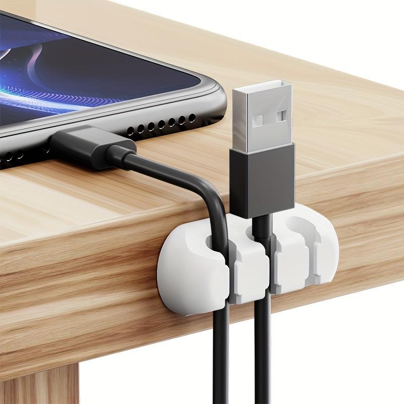 Strong Self-Adhesive Silicone Cable Organizers with 7, 5, And 3 Slots for Managing Cables, Featuring Cable Holders And Storage Boxes to Keep Your Wires Neat And Tidy!