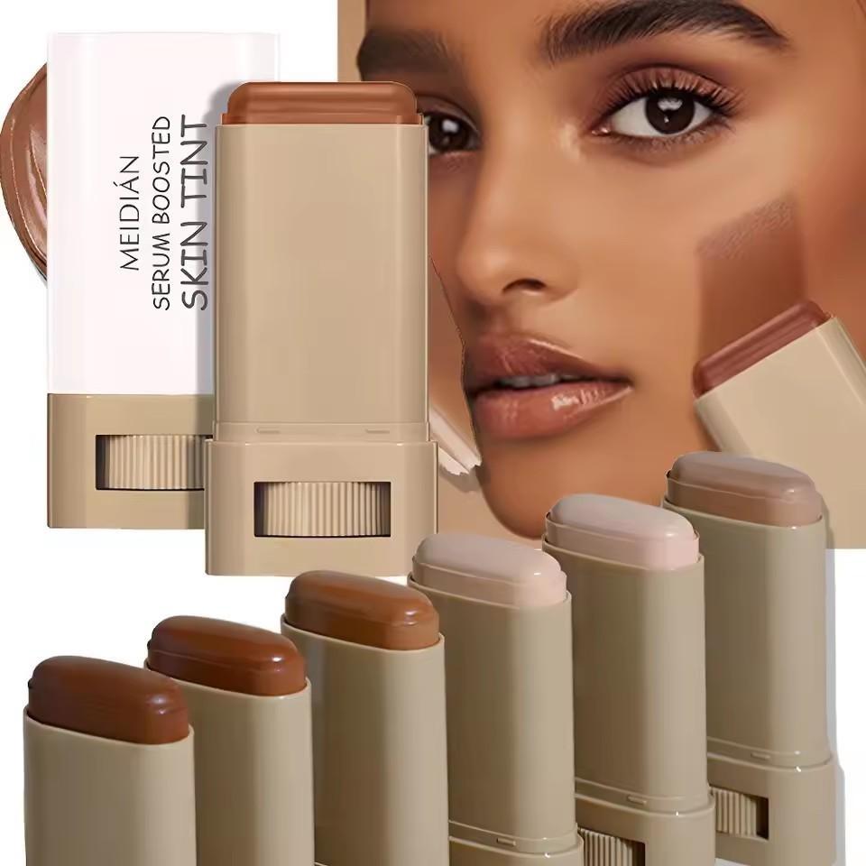 Ibcccndc 6 Color Concealer Stick with High Coverage, Smooth Texture Suitable for All Skin Tones, Effortlessly Hides Flaws & Dark Circles