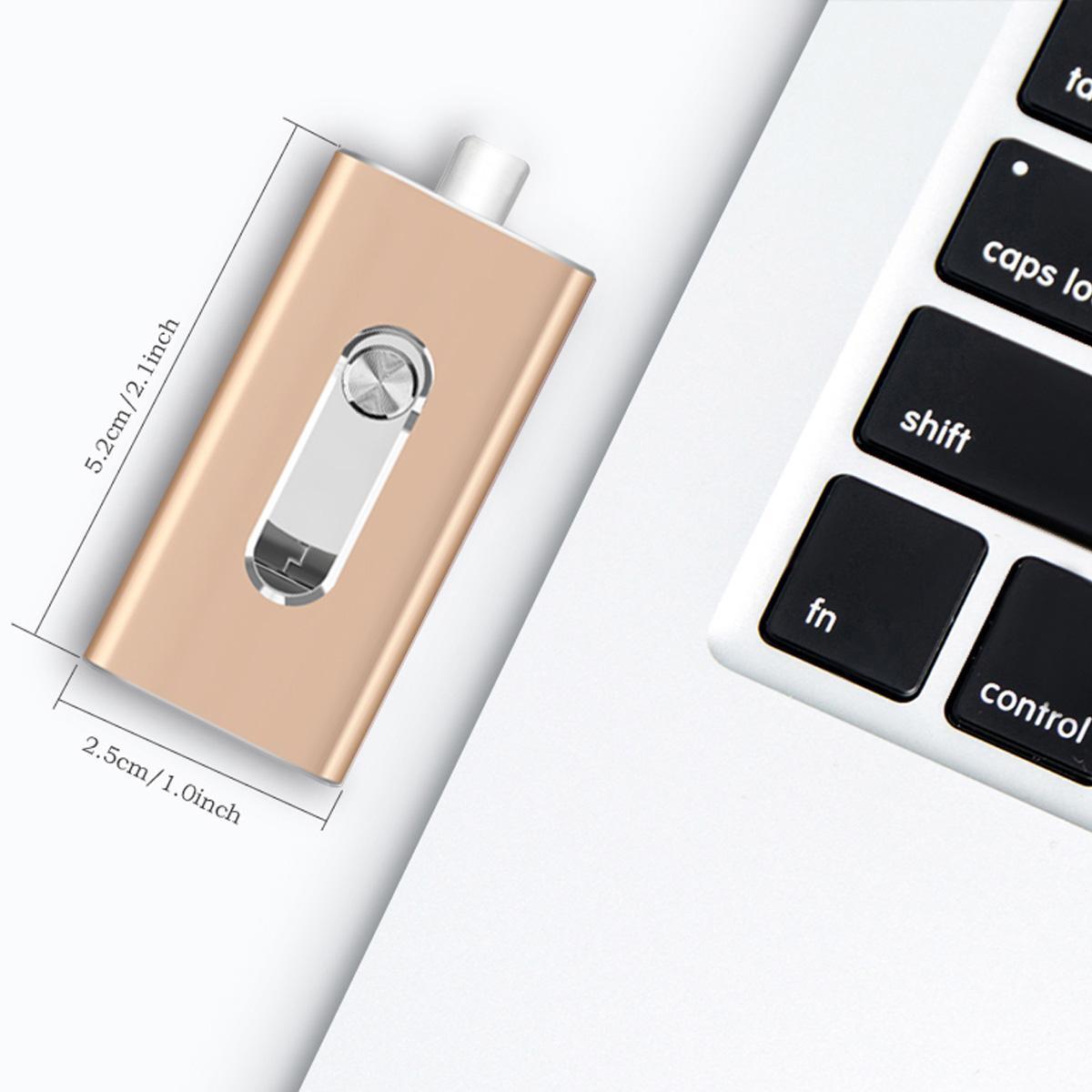 1TB USB Flash Drive for iPhone Photo Stick, Memory Stick Portable External Storage Thumb Drive, Supports USB-C, Compatible with iPhone17/16/15 Android & MAC Computers