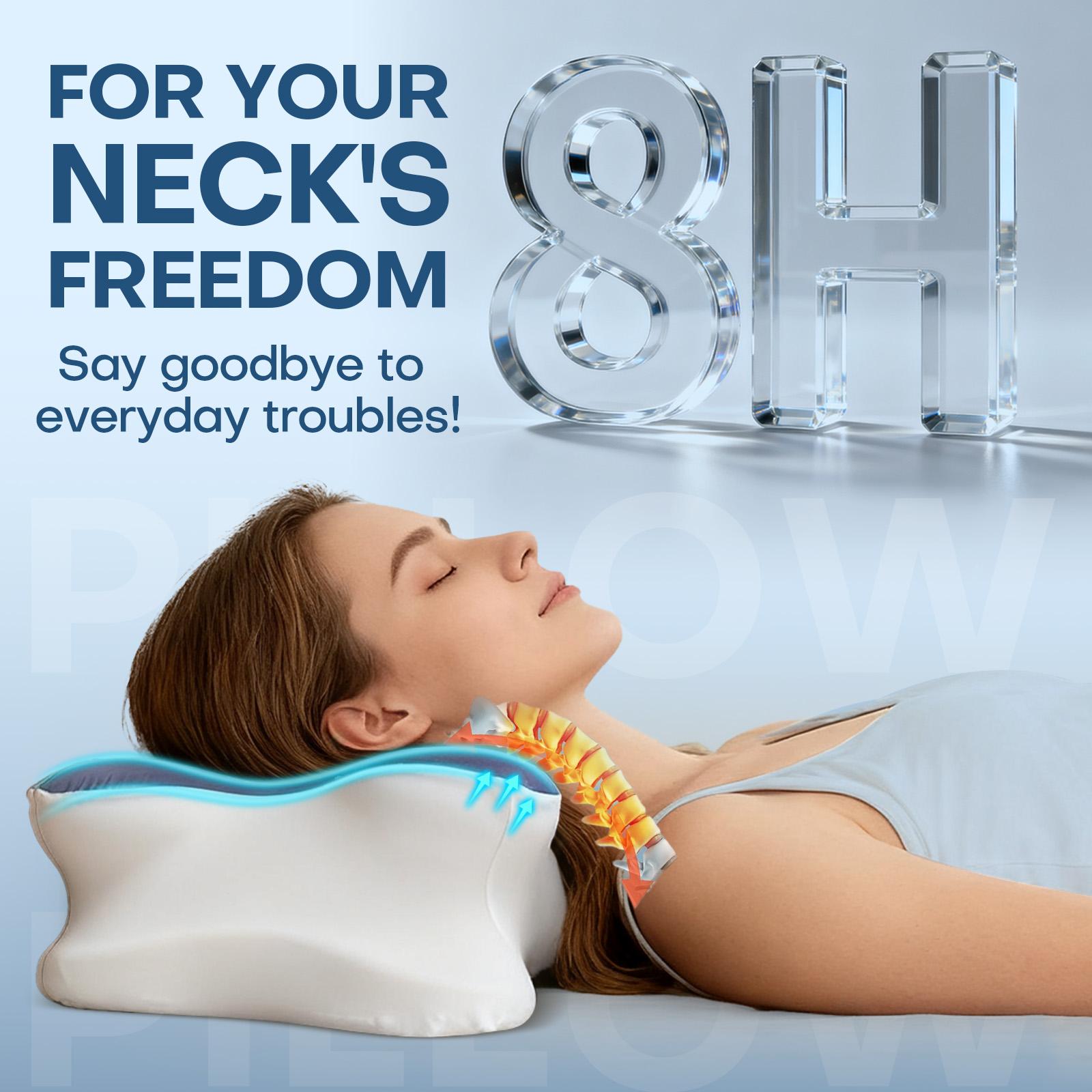 Widened double-wing neck pillow with a cool, breathable design and a removable pillowcase. Available in two different heights. Enlarged armrests accommodate both supine and prone sleepers.Ergonomic memory foam pillow. Valentine's and Christmas gifts.