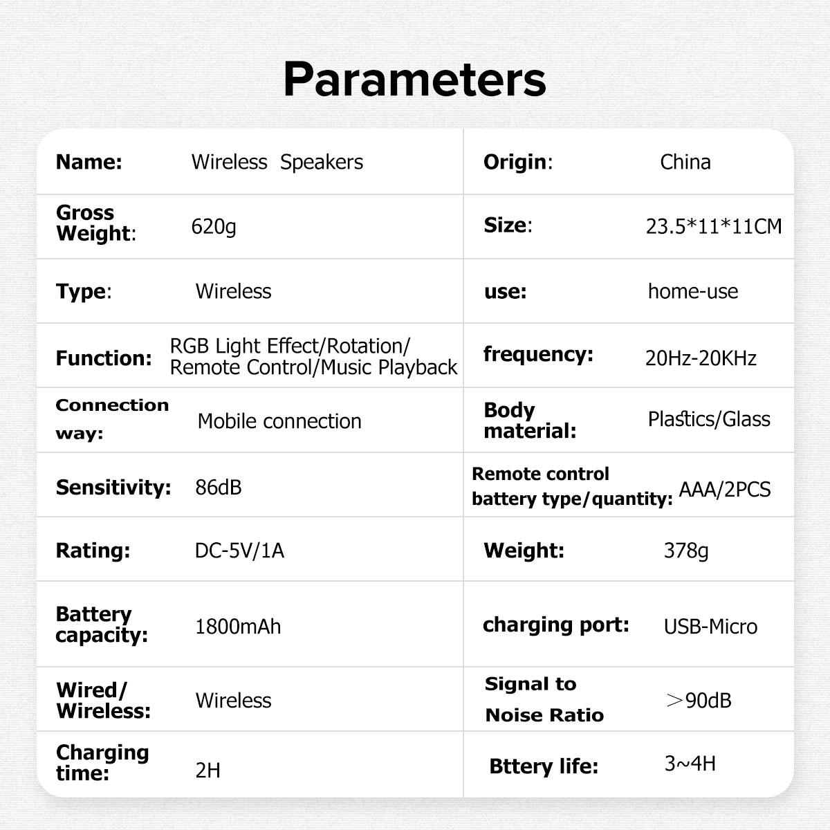 Hitozon Portable Bear Wireless Speaker with RGB Light Effect, Mini Speaker with 360° Rotation, Support Remote Control Operation, Suitable for Bedroom Night Lights, Ornaments, Holiday Gifts, Children's Gifts/Toys