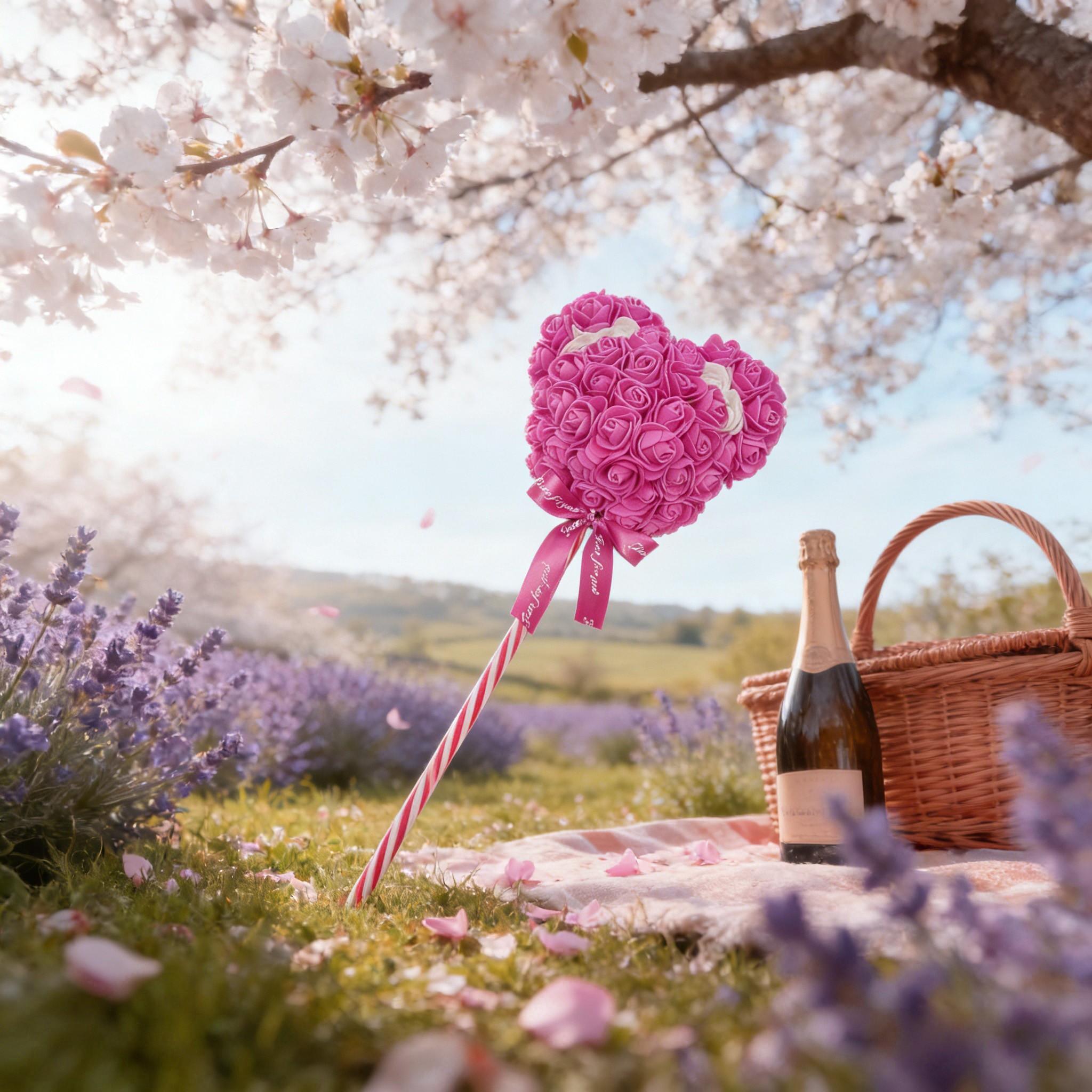 2026 Mother's Day Limited Edition Rose Bear Heart Lollipop, Artificial Eternal Rose, Romantic Gift for Valentine, Birthday, Girlfriend, Wife