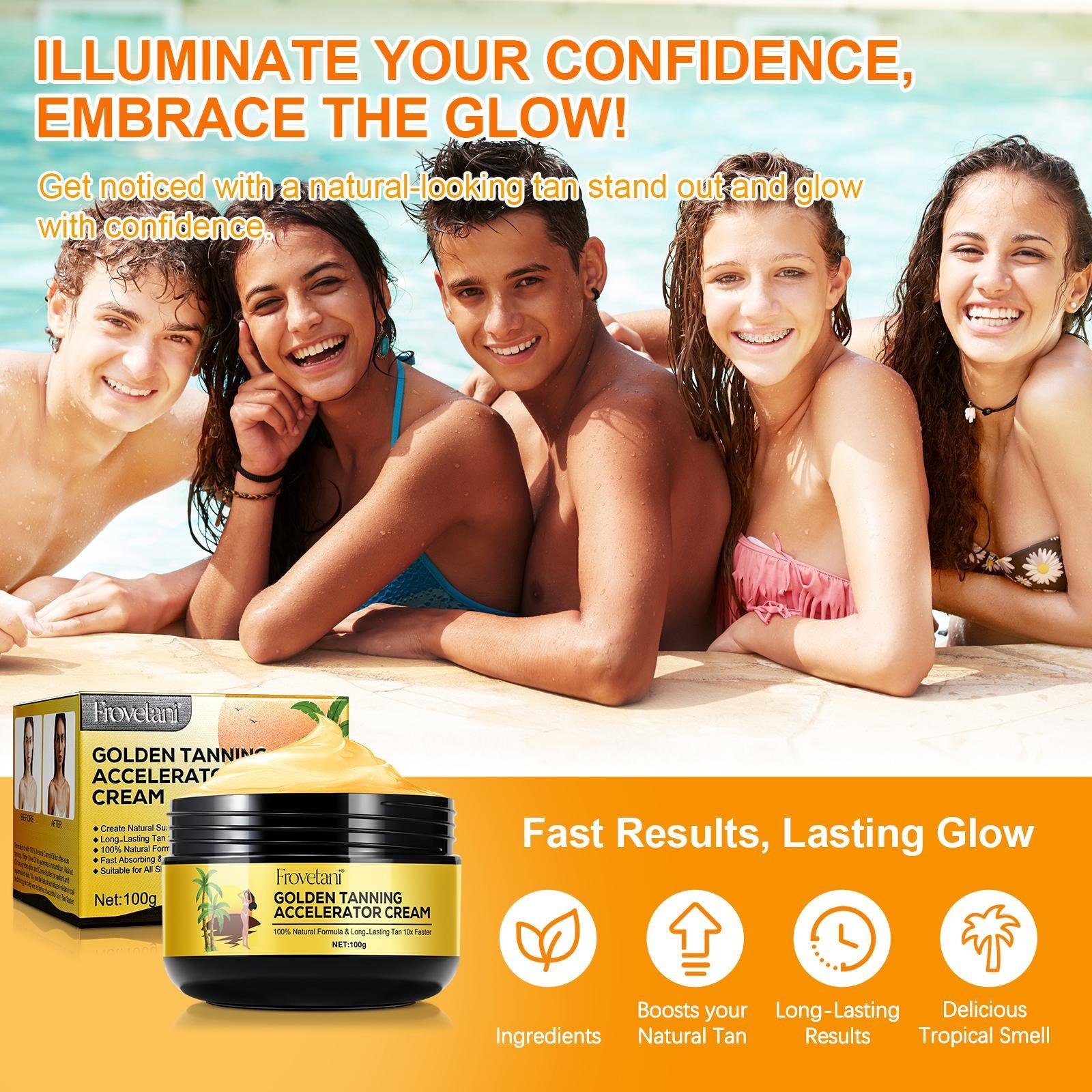 Tanning Cream, Body Tanner, Moisturizing Self Tanner, Quick Tan, Moisturizes Skin, Faster Tan, Longer Lasting Color, Achieve Cool Bronzed Look Easily
