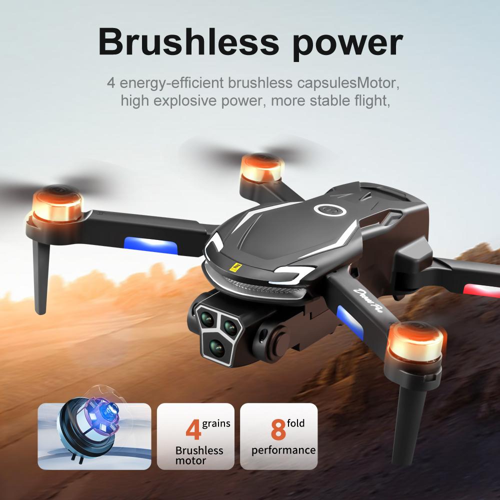 Flagship premium triple-camera drone, featuring four-directional obstacle avoidance, hovering capability, lighting control, and altitude hold. Supports multi-fold camera zoom. Professional-grade quadcopter.