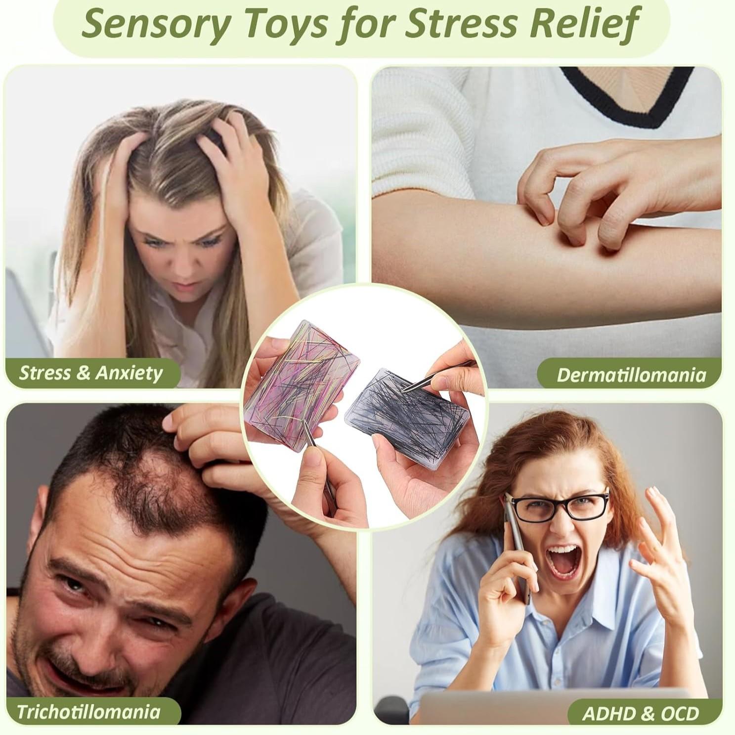 Picky Pad, Skin Picking Fidget Toys, Portable Pimple Popping Pad for Trichotillomania, Sensory Hair Pulling Fidget Toy for Stress Relief, Fidget Gadget, Stress Relief Fidgeting