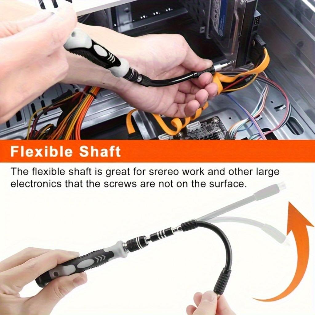 115-In-1 Precision Screwdriver Set, Phone Repair Kit with Magnetic Replaceable Screwdriver Bits, Mini Screwdrivers for iPhone & Watch, Switchable Screwdriver Shape