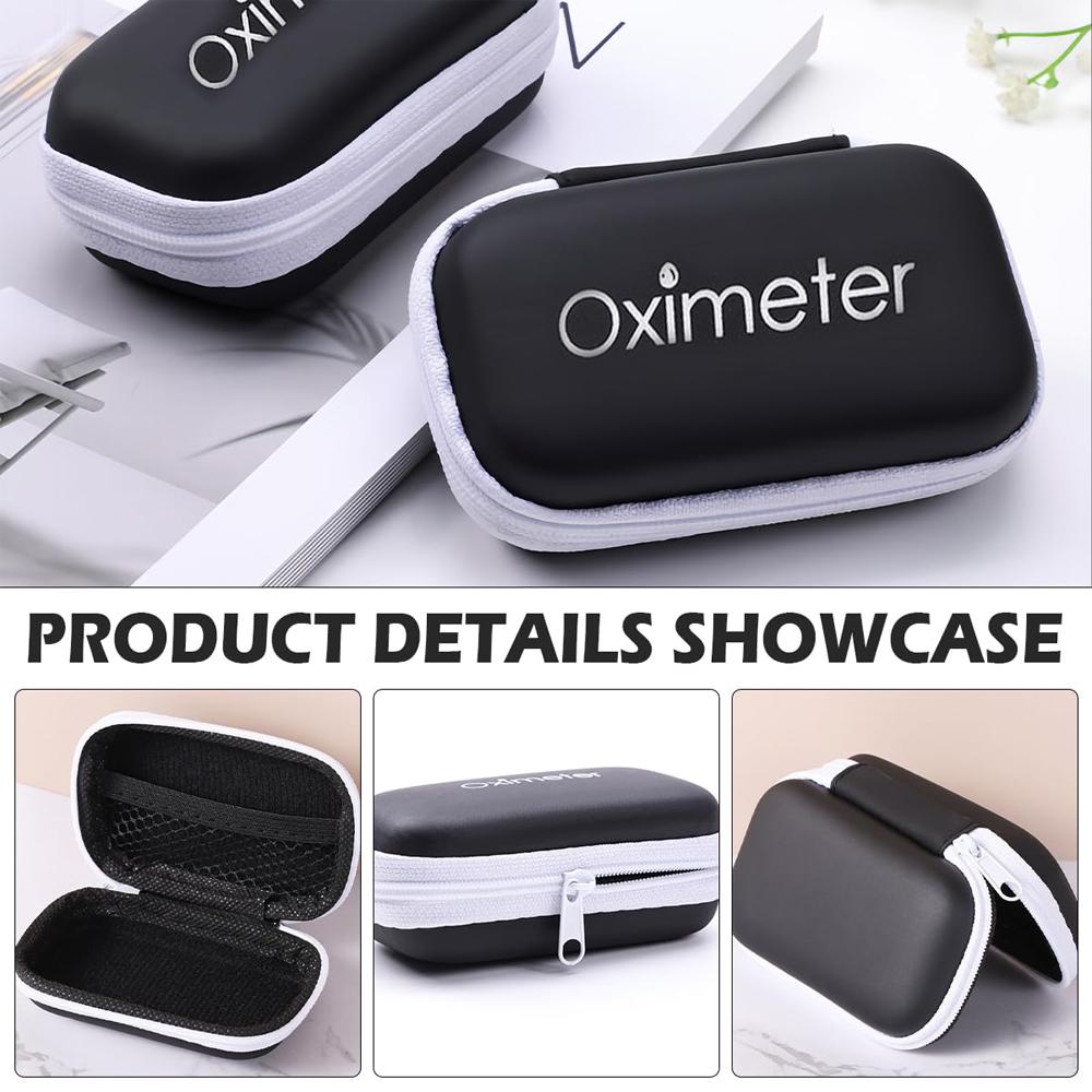 Pulse Oximeter Storage Case, Durable Protective Cover for Medical Equipment, Portable Design with Compact Size for Easy Carrying, Ideal for Home Use & Travel, Space Saving Storage, Travel Organization Pouch