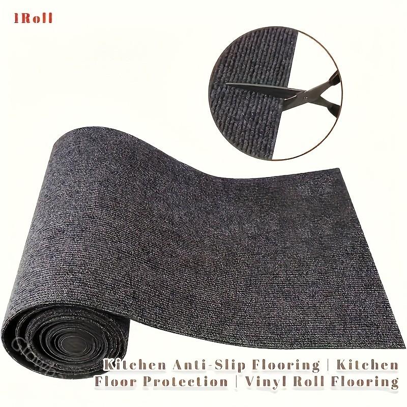 1 Roll 5mm Thick Self-Adhesive Foam Floor Mat, Reusable Non-Slip Kitchen Rug & Cat Scratcher Pad, 118.11"x15.75"