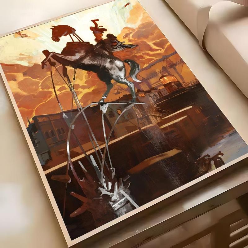 Ad Astra D-Disco Elysium Poster HD Waterproof Self-Adhesive Art Vibrant Wall Print for Living Room Bedroom Bar Parlor Home Decor Gift Fade-Resistant Easy-Apply Durable Dly Artwork