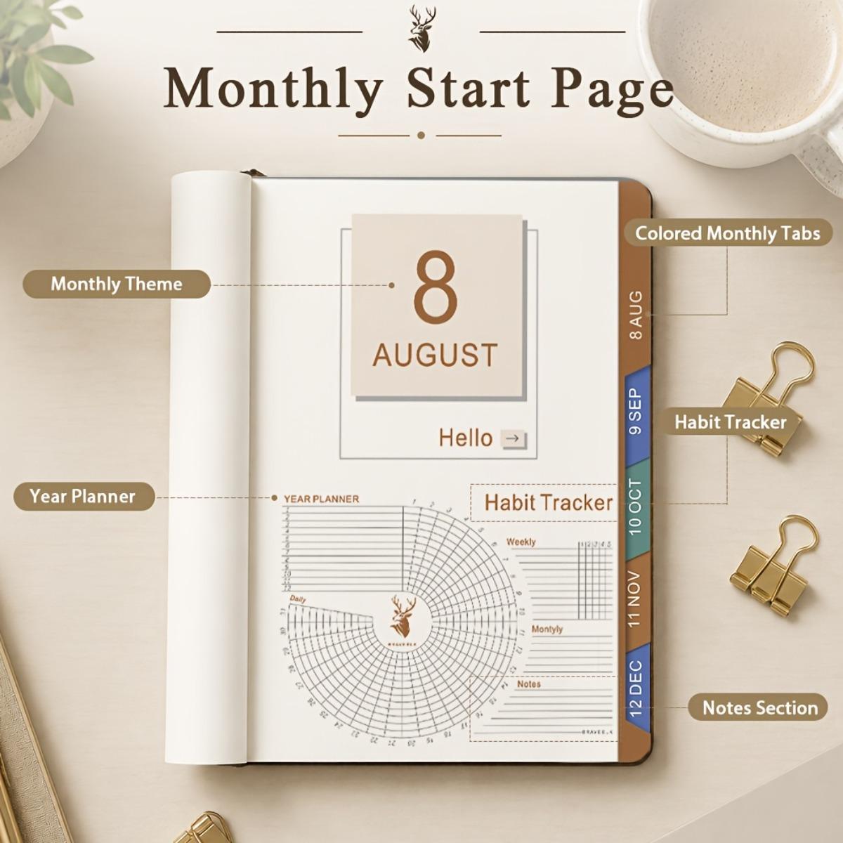 2027 Daily Planner Binder 400 Pages Includes Habit Tracker Monthly Daily Schedule Notebook Time Management Self Discipline Productivity Journal for Office School Goal Setting Agenda Supplies