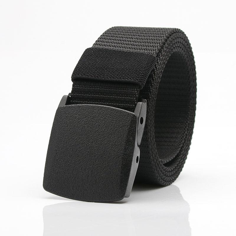 Men's Minimalist Casual Web Belt Automatic Buckle Adjustable Polyester Belt for Daily Outdoor Sports