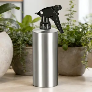 Stainless Steel Plant Watering Can, Pump Pressure Watering Pot, Hand Pressing Flower Water Cans, 8.4/11.8/18.5oz Capacity, Refillable Container