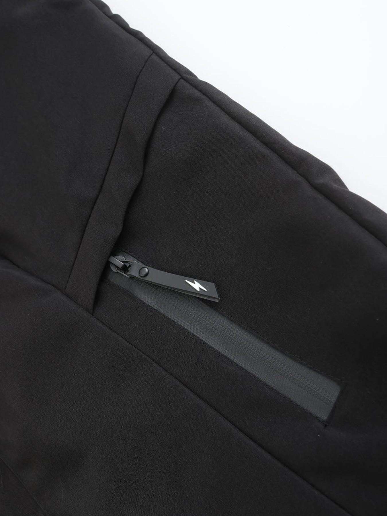 Men's Fashionable Huk Logo Jacket, Zipper Pocket, Casual Hooded Design, Polyester Material, Spring & Fall Wear, Slim-Fitting Outerwear