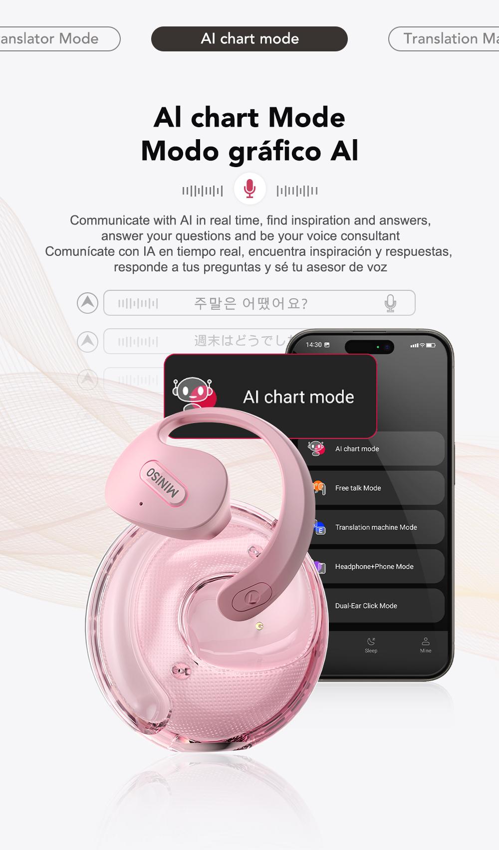 MINISO X15Pro Wireless Headphones Bluetooth 5.4 Sport Earphone Support 135 Languages HIFI Sound Quality