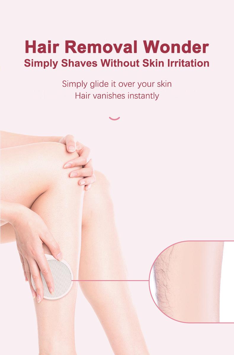 Gentle Pain-Free Hair Removal & Exfoliation Device: A Gentle, Wet/Dry Device for Pain-Free Shaving and Exfoliation That Rinses Clean Without Irritation or Disassembly