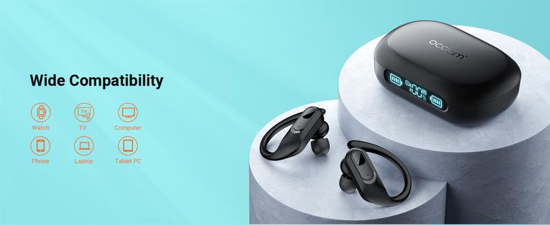 T9 TWS Wireless Earbuds: Bluetooth 5.3, 96Hrs Playback, Waterproof, LED Display - Ideal for Sports Audio Earphones Electronic Headset Headphone