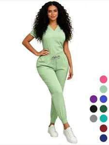 Short Sleeve Set Medical Nursing Scrubs Doctor Nurse Work Uniform Pet Grooming Care Outfit Hospital Professional Workwear