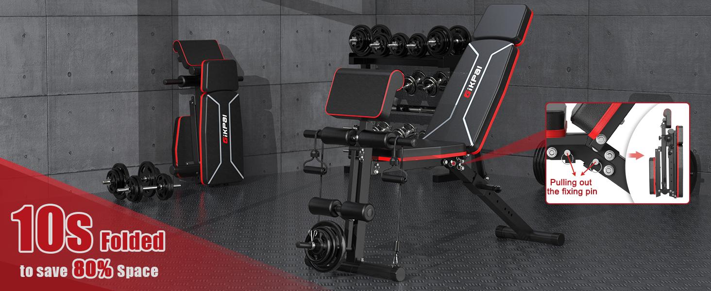 Bearbro 770 LB Adjustable Weight Bench Foldable Workout Bench Press for Full Body Strength Training, Incline Decline Bench with Fast Folding Bearbro 770 LB Adjustable Weight Bench Foldable Workout Bench Press for Full Body Strength Training, Incline Decline Bench with Fast Folding