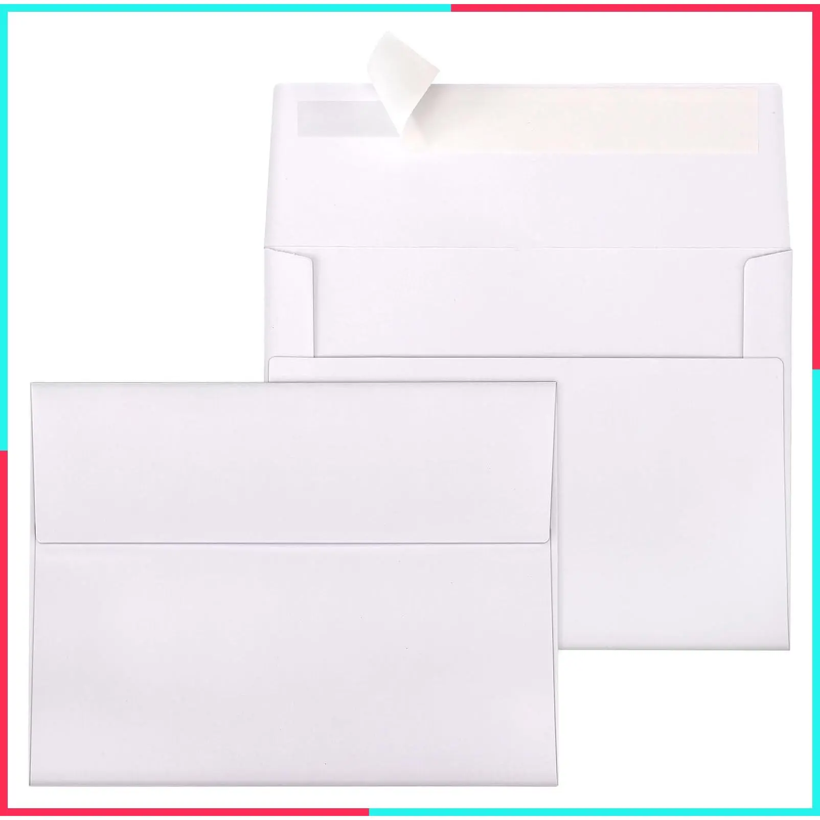 A2 Envelopes Self Seal 500 Pack - 4-3/8 x 5-3/4 White Invitation Envelopes Bulk for Postcards, Weddings, RSVPs, Thank You Notes, Announcements, Greeting Cards, Photos