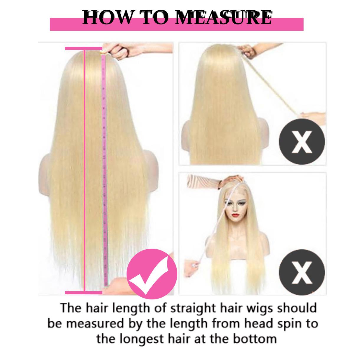 Cute Bein 40 Inch 613 Blonde 13x6 HD Lace Frontal Wig Pre Plucked Corlored  Lace Front Human Hair Wigs For Women Can Be Dyed & Restyle