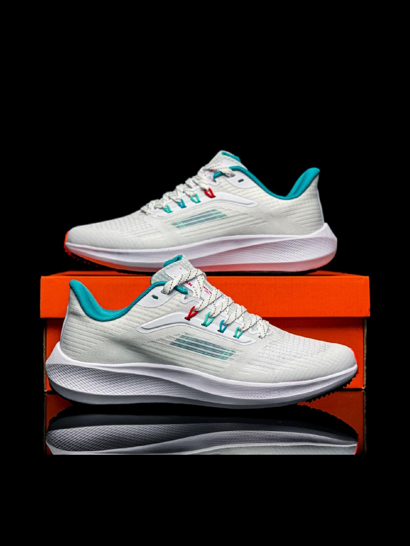 Unisex Air Cushion Running Shoes, Lightweight Breathable Sport Sneakers, All-Season Comfort, Rubber Sole, Pa Upper Material