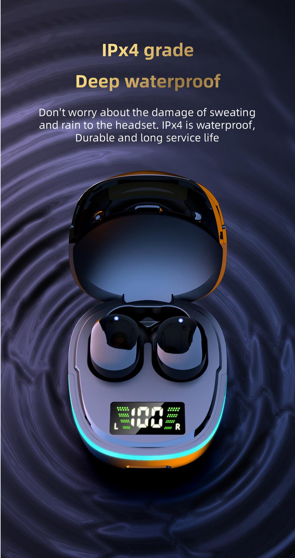 Wireless Bluetooth-compatible Earbuds with LED Display & Touch Control, Compatible with iOS/android Devices, Ideal for Music & Gaming, Wireless Earbuds Headset