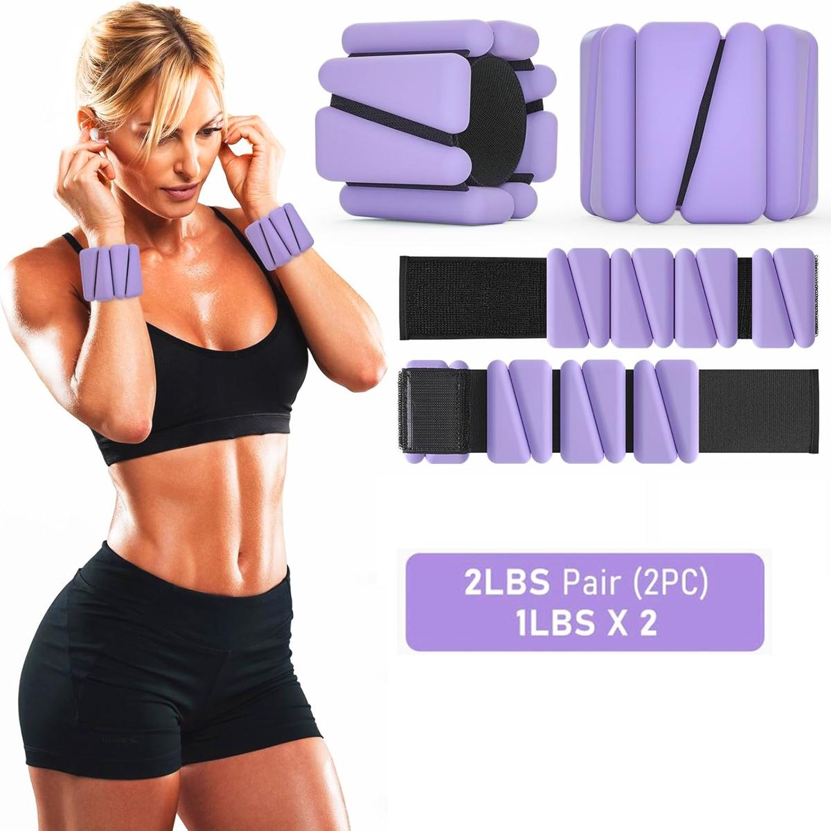 Wrist Weights, Ankle Weights for Women Men, Adjustable Wrist Weighted Bracelet for Home Gym Workout, Running, Yoga, Exercise, Strength Training