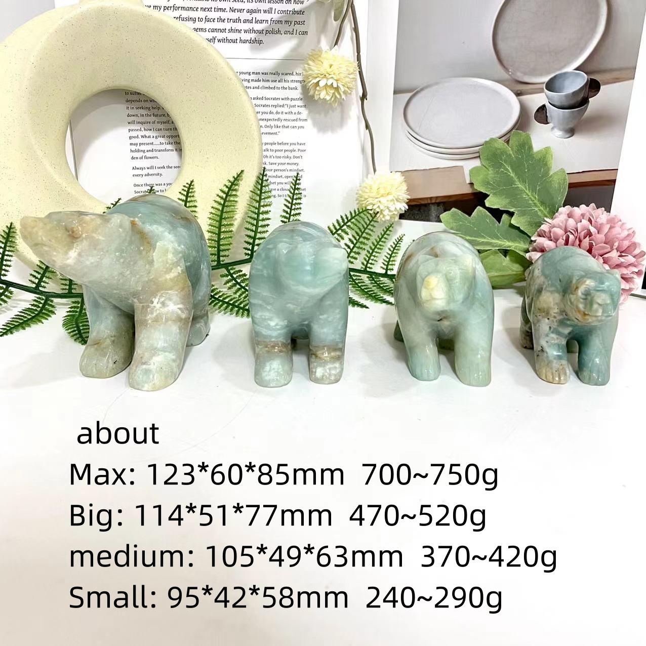 Carribean Calcit Animals Crystal Elephant Penguin Bear Healing Stone Stochastic 1 Count From IG Crystal