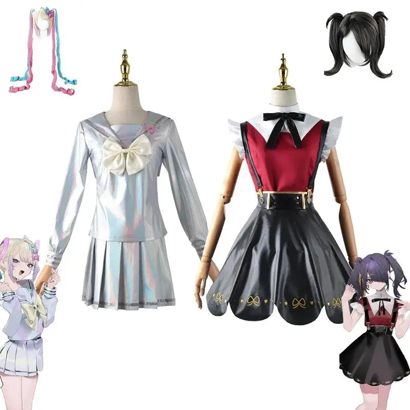 Anime Needy Girl Overdose Rain Ame Chan Cosplay Costume KAngel Chan Cosplay Costume Wigs Halloween for Women Dress Comic Con