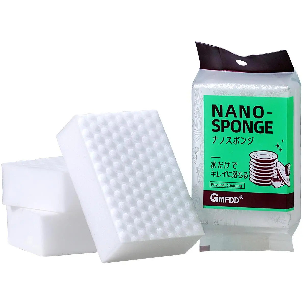 Magic nano sponge eraser, melamine foam cleaning pad, and multi-purpose household stain-removing sponge—suitable for cleaning stains in kitchens and bathrooms, on walls, and on various other surfaces.