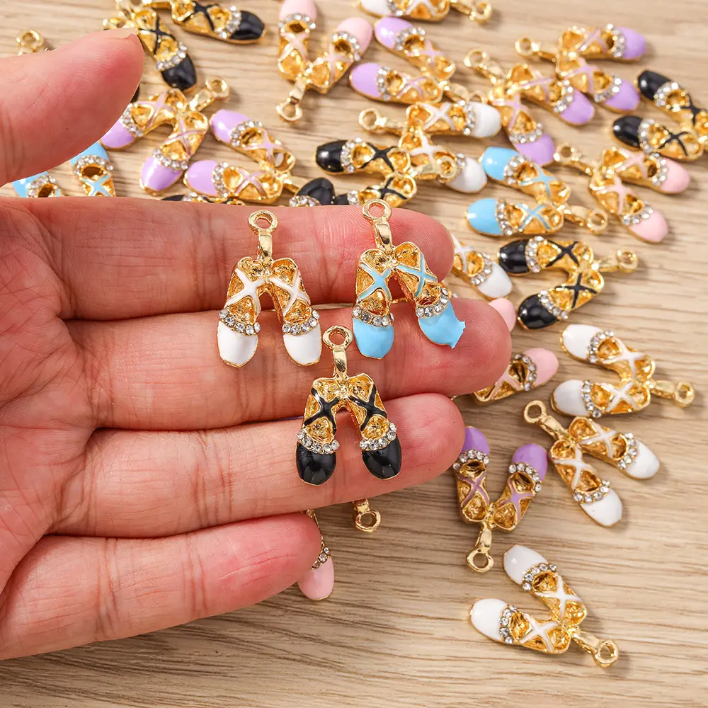 11pcs Shoe Pendant Earrings Hanger Bracelet Necklace Keychain Ballet Shoes Additions