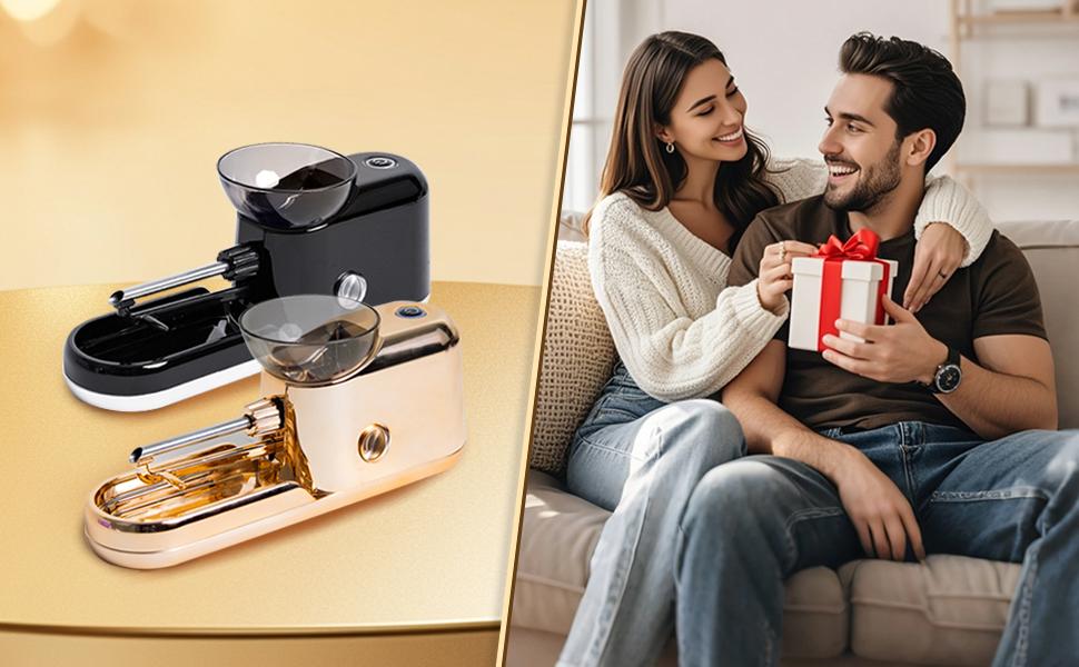 CAPTAIN Rollling Machine Electric, Cone Loader Filler Rolller for 6.5mm & 8.0mm Herbal Blends Roller, Golden