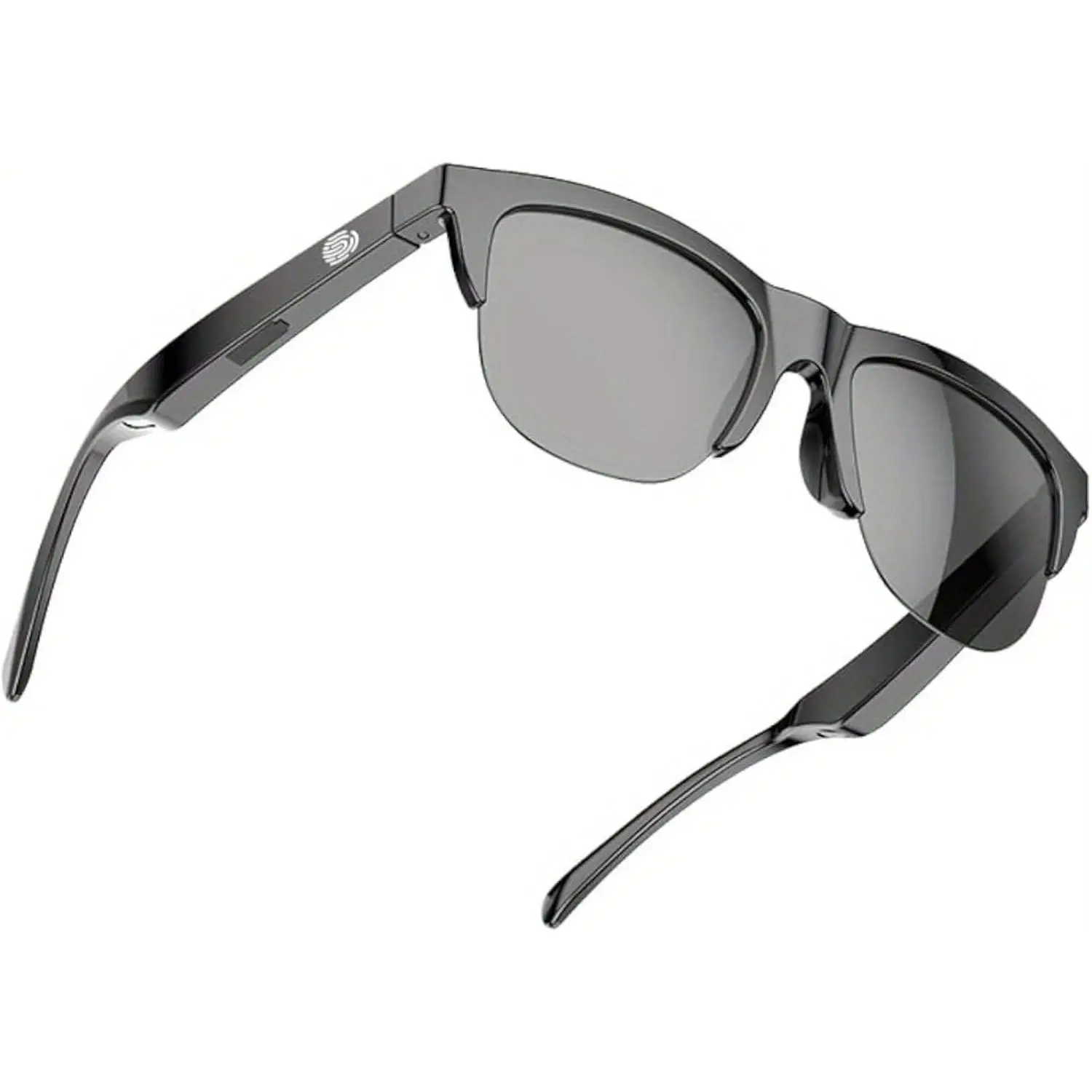 Half Frame Smart Glasses, Built-in Microphone and Speaker, HD Voice Calling and Hi Fi Music Quality, Music Playback and Hands-Free Calling, Suitable for Both Men and Women (Black)