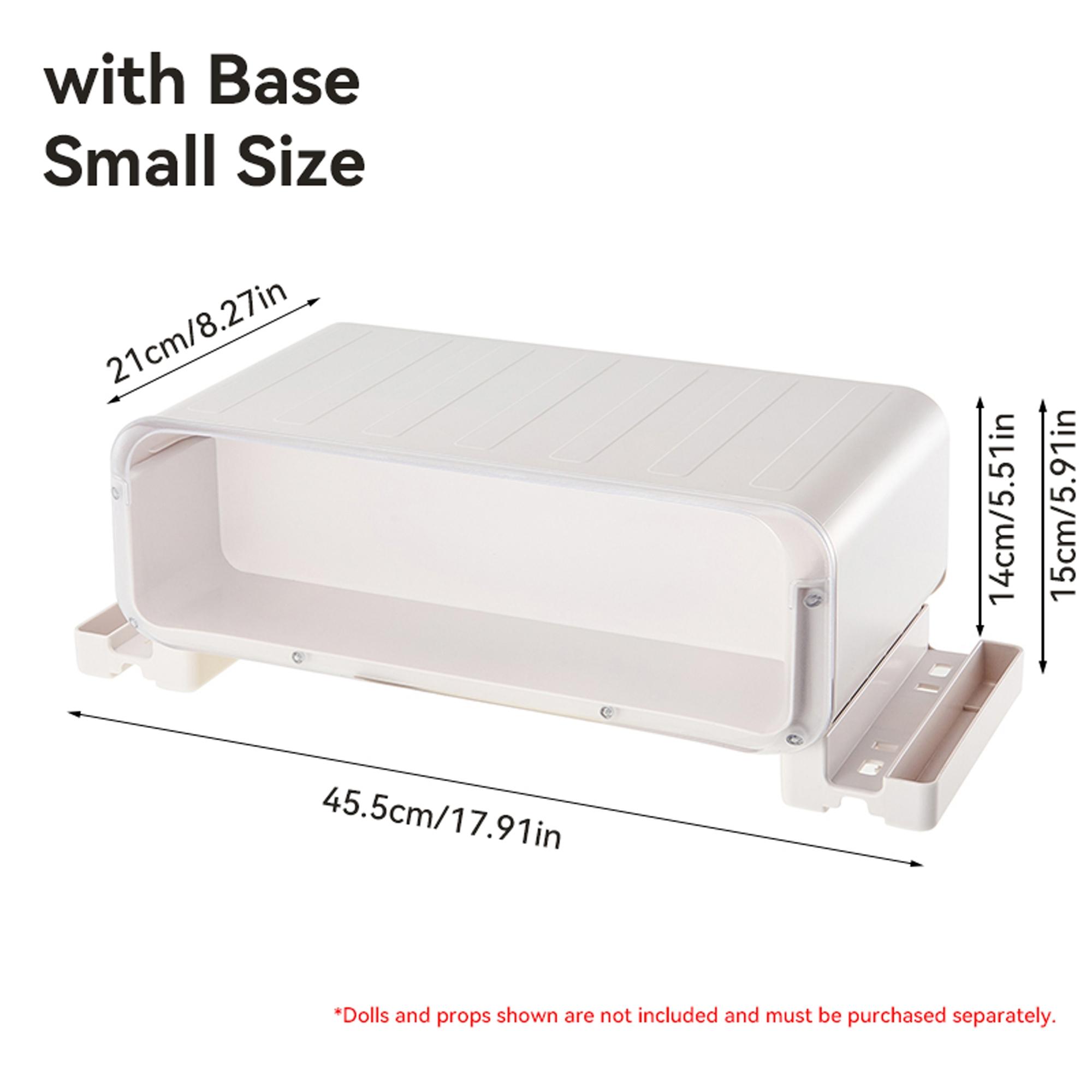 Desktop Monitor Riser with Transparent Showcase Drawer - Display Storage Organizer for Figures, Cosmetics, Office Supplies, Desk Decor & Desk Tidy