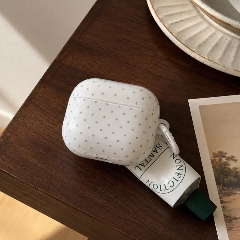 Cute Polka Dot AirPods Case, Protective Cover for Apple AirPods 5/4/3/2/pro 3/2, Korean Style Earphone Shell, Girls' Accessory
