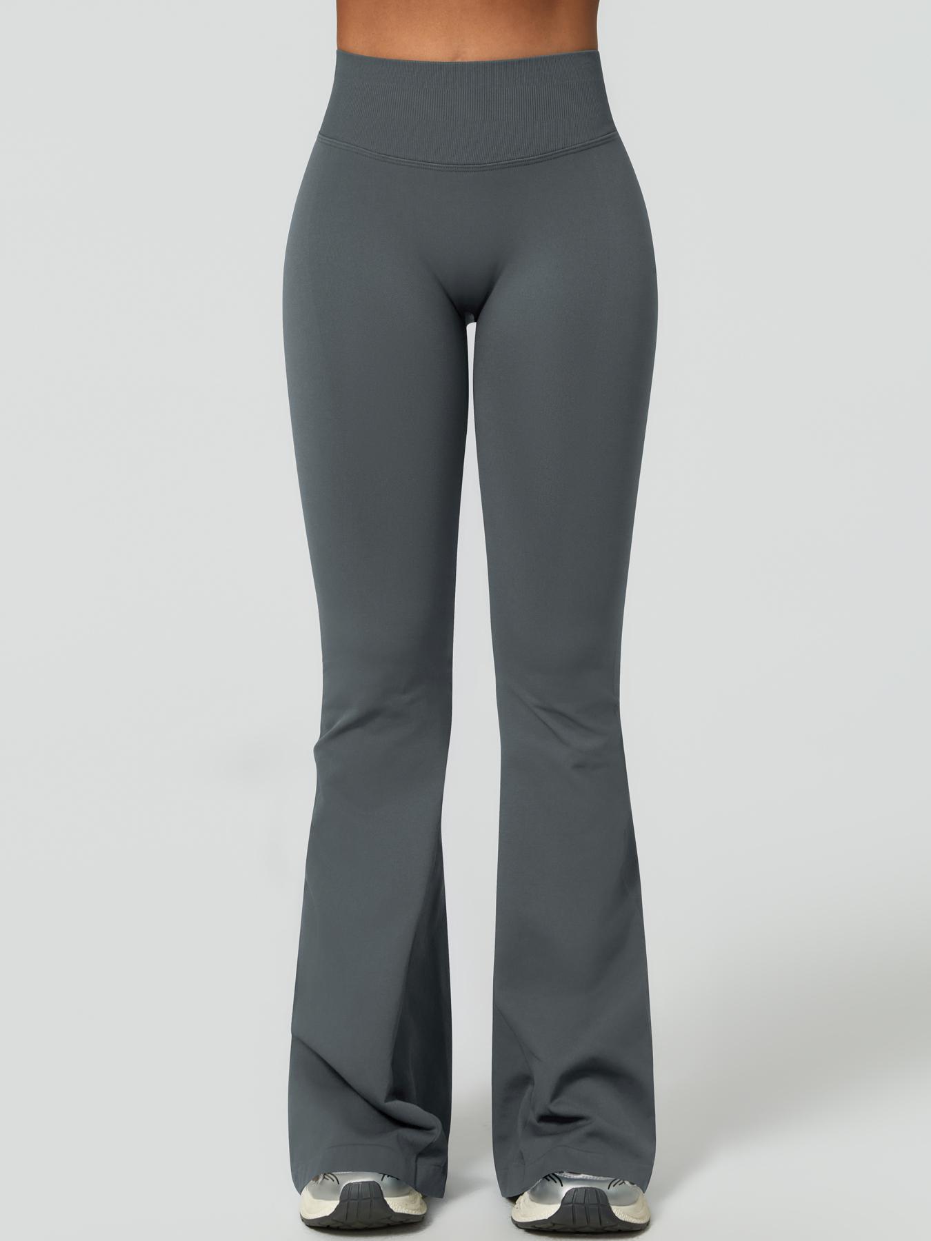 Women's High Waist Wide Leg Yoga Pants, Fitness Pants, Soft Comfortable Sportswear for Gym Running Cycling Hiking Golf Tennis, All Seasons Fitted Plain, Flare Yoga Leggings