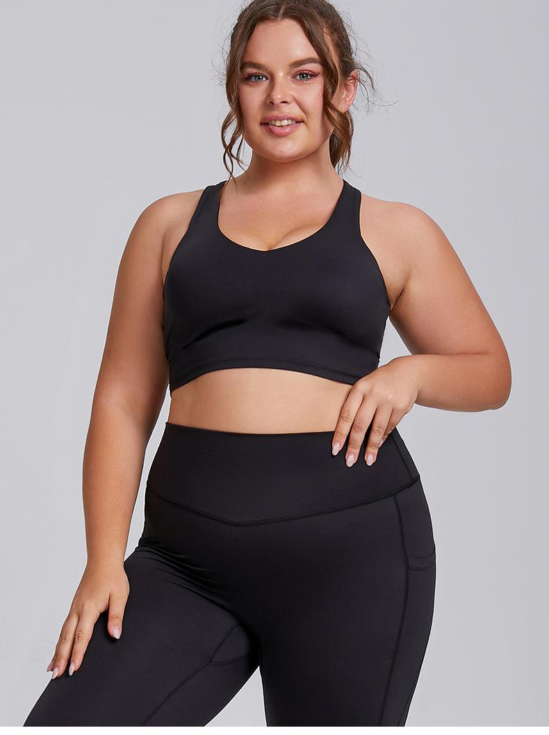 2026 Women's Plus Size 2 Piece Workout Set High Waisted Yoga Leggings with Pockets & Sports Bra