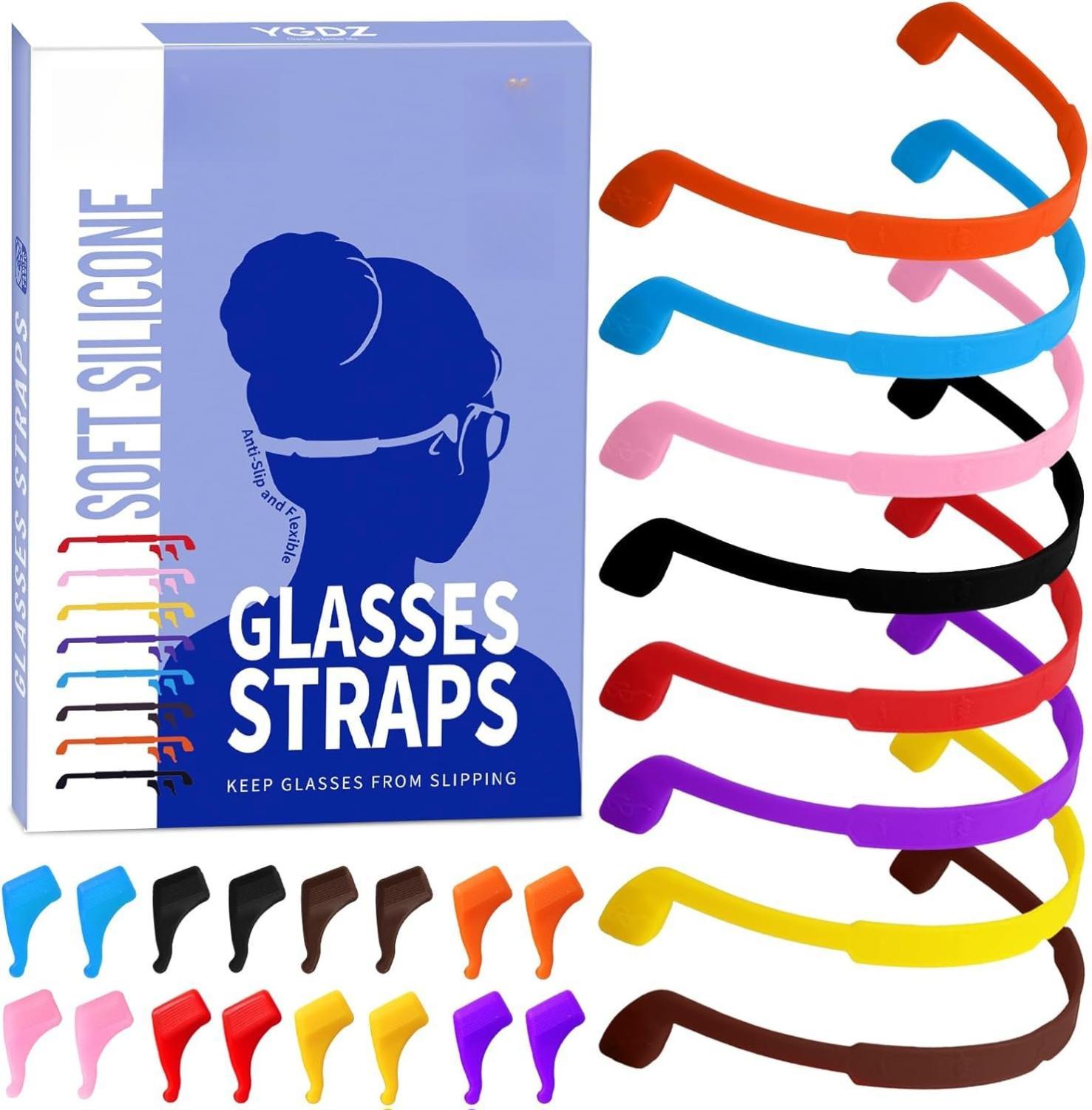 Glasses Strap, 8 Pack Kids Eyeglasses Sunglasses String Strap Glasses Band Holder Eyewear Retainer, Silicone Elastic Sports Toddlers Glasses Strap with Ear Grip Hooks Glasses Strap, 8 Pack Kids Eyeglasses Sunglasses String Strap Glasses Band Holder Eyewear Retainer, Silicone Elastic Sports Toddlers Glasses Strap with Ear Grip Hooks