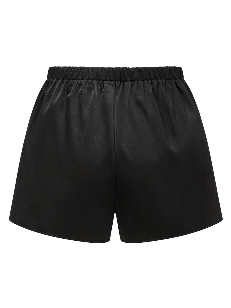 Women's Satin Silk Lace Shorts, Mid-Waist Mini Skirt, Luxurious Party Dress, French Style, Fashion Versatile Pants