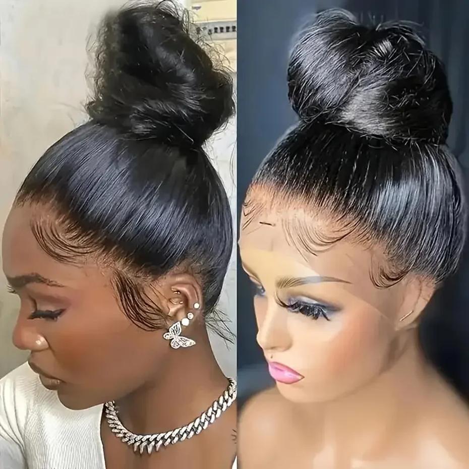 Bling Hair 360 Lace Front Wigs Pre Plucked 180% Density Transparent Straight 13x4 13x6 Lace Frontal Wigs Human Hair Brazilian Remy Wigs For Women